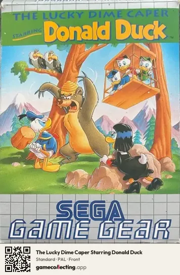 The Lucky Dime Caper Starring Donald Duck Sega Game Gear, PAL box front