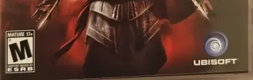 Assassin's Creed II, the ESRB box on its front