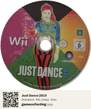 Just Dance 2015 Nintendo Wii, PAL disc