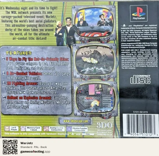 WarJetz PlayStation, PAL box back