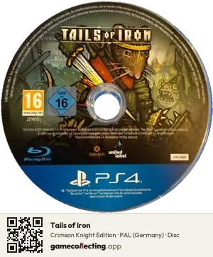Tails of Iron PlayStation 4, PAL disc