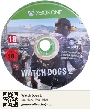 Watch Dogs 2 Xbox One, PAL disc
