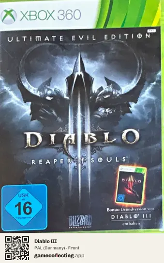 Diablo III Xbox 360, Germany box front