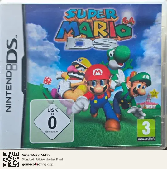Super Mario 64 DS Nintendo DS, Australia box front