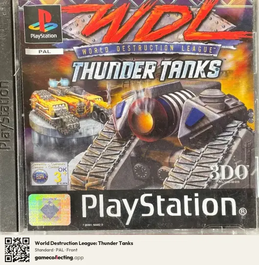 World Destruction League: Thunder Tanks PlayStation, PAL box front