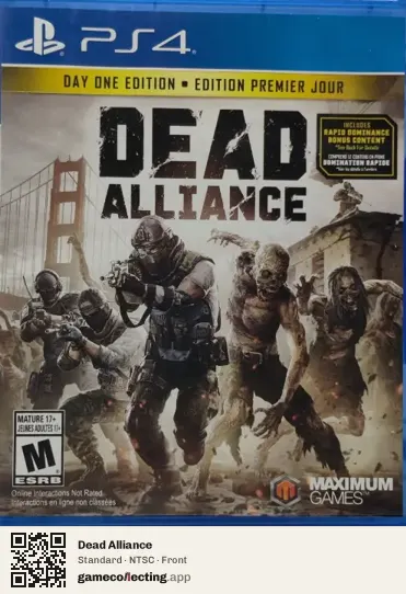 Dead Alliance PlayStation 4, NTSC box front