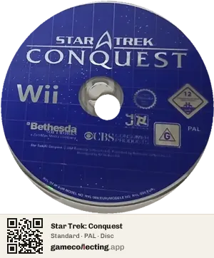 Star Trek: Conquest Nintendo Wii, PAL disc