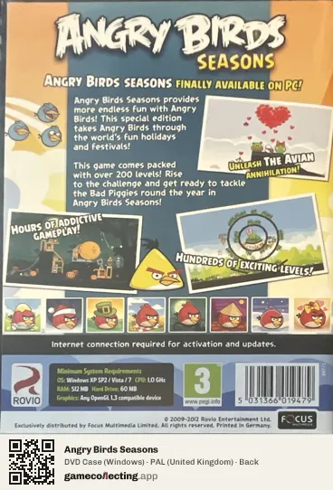 Angry Birds Seasons Computer, United Kingdom box back