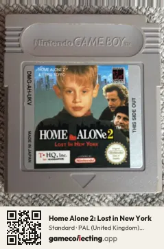 Home Alone 2: Lost in New York Game Boy, PAL cartridge label