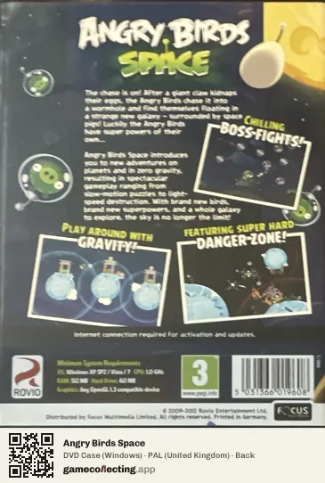 Angry Birds Space Computer, United Kingdom box back