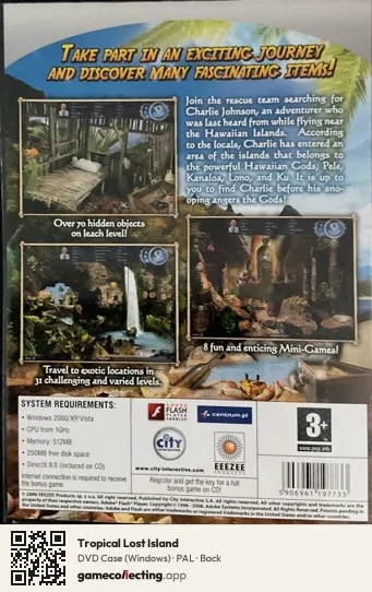Tropical Lost Island Computer, PAL box back