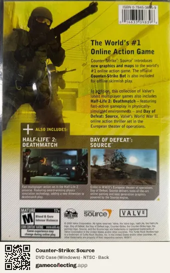 Counter-Strike: Source Computer, NTSC box back