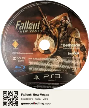 Fallout: New Vegas PlayStation 3, Asia disc