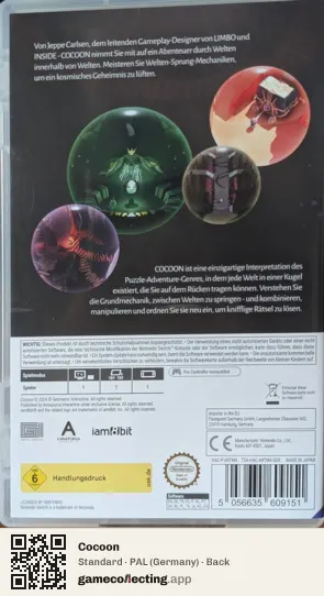 Cocoon Nintendo Switch, Germany box back