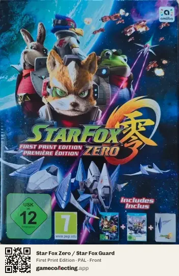 Star Fox Zero / Star Fox Guard Nintendo Wii U, PAL box front