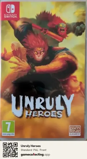 Unruly Heroes Nintendo Switch, PAL box front
