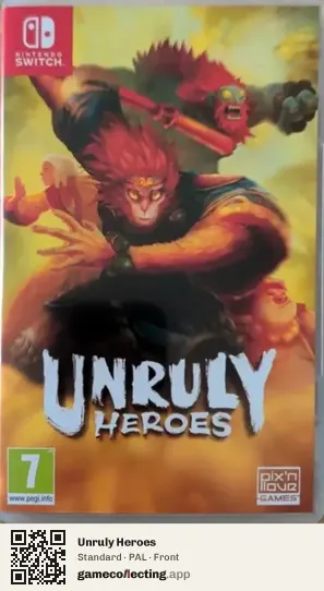 Unruly Heroes Nintendo Switch, PAL box front