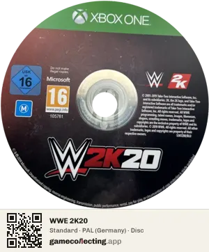 WWE 2K20 Xbox One, PAL disc