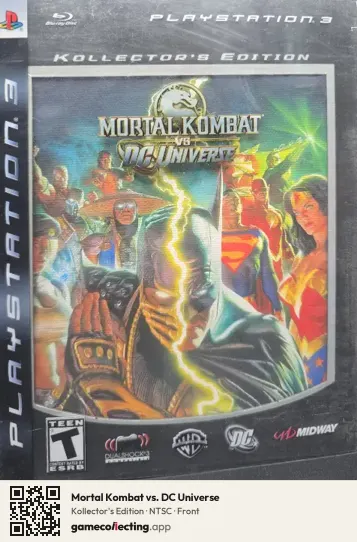 Mortal Kombat vs. DC Universe PlayStation 3, NTSC box front