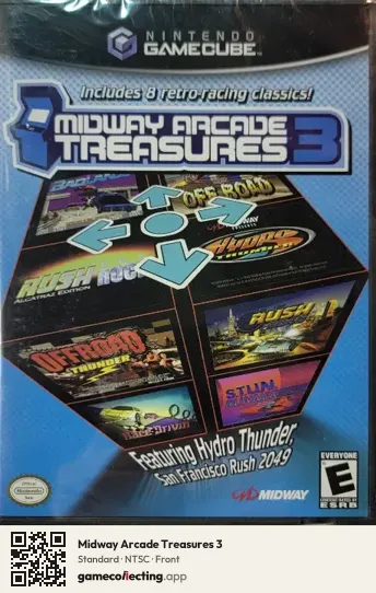 Midway Arcade Treasures 3 Nintendo GameCube, NTSC box front