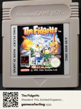 The Fidgetts Game Boy, PAL cartridge label