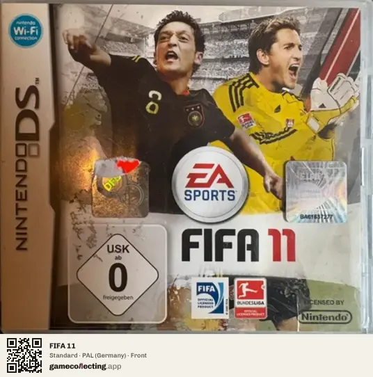 FIFA 11 Nintendo DS, Germany box front