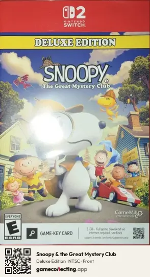 Snoopy & the Great Mystery Club Nintendo Switch 2, NTSC box front