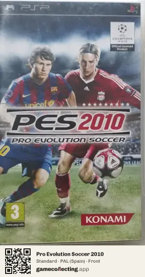 Pro Evolution Soccer 2010 PlayStation Portable, Spain box front