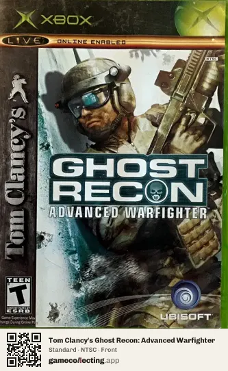 Tom Clancy's Ghost Recon: Advanced Warfighter Xbox, NTSC box front