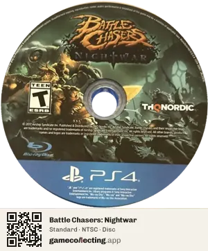 Battle Chasers: Nightwar PlayStation 4, NTSC disc