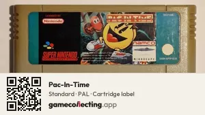 Pac-In-Time Super Nintendo Entertainment System, PAL cartridge label