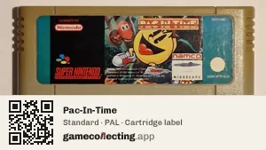 Pac-In-Time Super Nintendo Entertainment System, PAL cartridge label