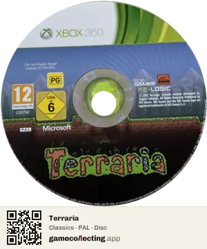 Terraria Xbox 360, PAL disc