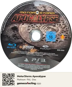 MotorStorm: Apocalypse PlayStation 3, PAL disc