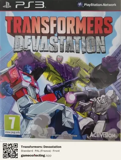 Transformers: Devastation PlayStation 3, France box front