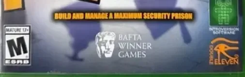 Prison Architect, the ESRB box on its front