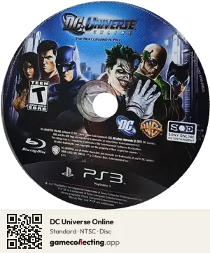 DC Universe Online PlayStation 3, NTSC disc