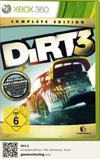 Dirt 3 Xbox 360, Germany box front