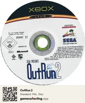 OutRun 2 Xbox, PAL disc