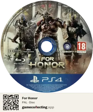 For Honor PlayStation 4, PAL disc