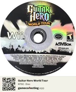 Guitar Hero World Tour Nintendo Wii, NTSC disc