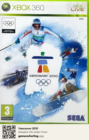 Vancouver 2010 Xbox 360, Italy box front