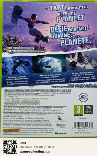 SSX Xbox 360, Italy box back