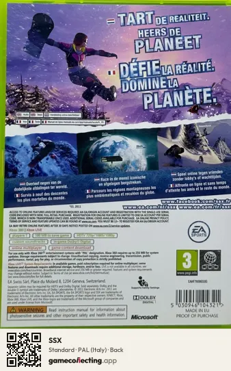 SSX Xbox 360, Italy box back