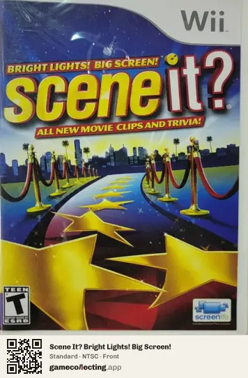 Scene It? Bright Lights! Big Screen! Nintendo Wii, NTSC box front