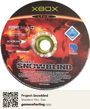Project: Snowblind Xbox, PAL disc