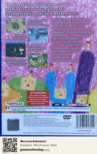 We Love Katamari PlayStation 2, France box back
