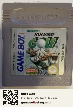 Ultra Golf Game Boy, PAL cartridge label