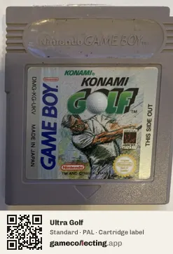 Ultra Golf Game Boy, PAL cartridge label