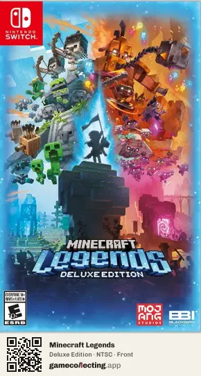 Minecraft Legends Nintendo Switch, NTSC box front